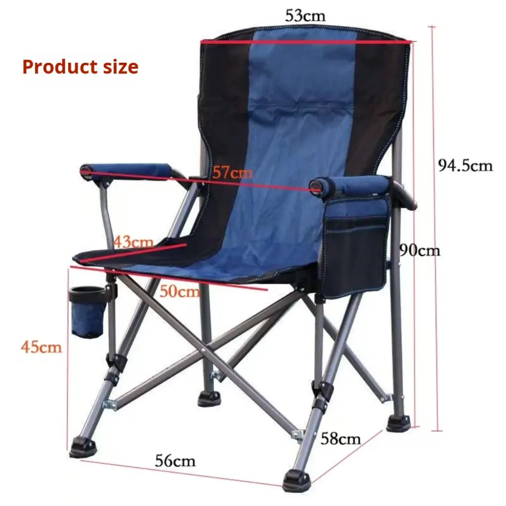 chungfu outdoor Multifunctional Outdoor Folding Chair Armrest Modern Design Durable Metal Oxford Cloth Camping Outdoor Furniture