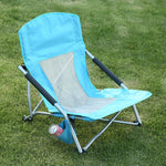 chungfu outdoor Beach Chair With Padded Armrest, Portable Camping Chair With Cup Holder R for Outdoor, Camping,Beach