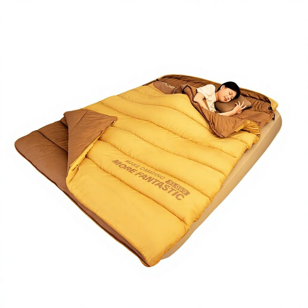 chungfu outdoor Sleeping Bag Adult Outdoor Double Camping Warm Winter Thickened Portable Dual-purpose Detachable Quilt