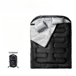 chungfu outdoorExtra Wide 2-Person Adult Double Bed Winter Waterproof Family Camping Lightweight Envelope Sleeping Bags Polyester 2 Pillows