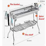 chungfu outdoor Popular Indoor Outdoor Garden Smokeless Charcoal Grill with Smoker Stack Trolley Barbecue