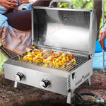 chungfu outdoor Portable Brushed Finish Stainless Steel Propane Gas Stove Grill with Adjustable Height for Outdoor Camping & Picnics