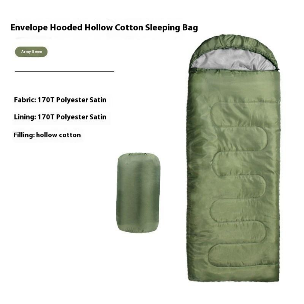 chungfu outdoor Large Adult Winter Outdoor Camping Envelope Waterproof 3-Season Customizable Dirt-Proof Polyester Sleeping Bag for Summer Travel