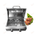 chungfu outdoor Portable Brushed Finish Stainless Steel Propane Gas Stove Grill with Adjustable Height for Outdoor Camping & Picnics