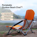 chungfu outdoor Beach Chair With Padded Armrest, Portable Camping Chair With Cup Holder R for Outdoor, Camping,Beach