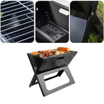 chungfu outdoor  Campfire Folding Grill Station Heat Resistant Charcoal Smoker Griddle Grill with Ash Catcher for Backpacker's BBQ
