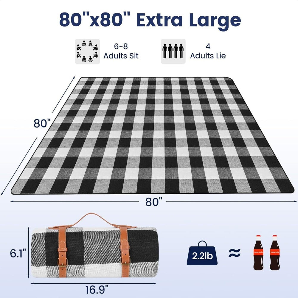 chungfu outdoor Thickened Foldable Picnic Mat Moisture-Proof Beach Blanket for Indoor Camping Park Beach Use-Quality Outdoor Equipment