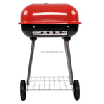 chungfu outdoor 18 Inch Red Charcoal Porcelain Portable BBQ Grill Outdoor Barbecue