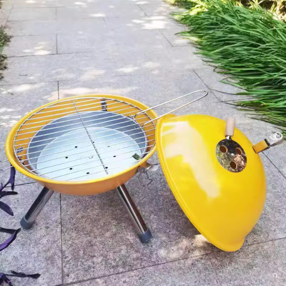 chungfu outdoor Portable Metal Charcoal Barbecue Grill Small Outdoor Soccer Kettle for Barbecues