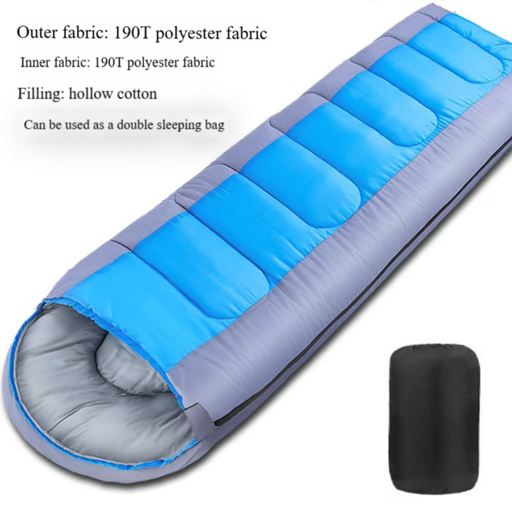 chungfu outdoor Large Adult Winter Outdoor Camping Envelope Waterproof 3-Season Customizable Dirt-Proof Polyester Sleeping Bag for Summer Travel