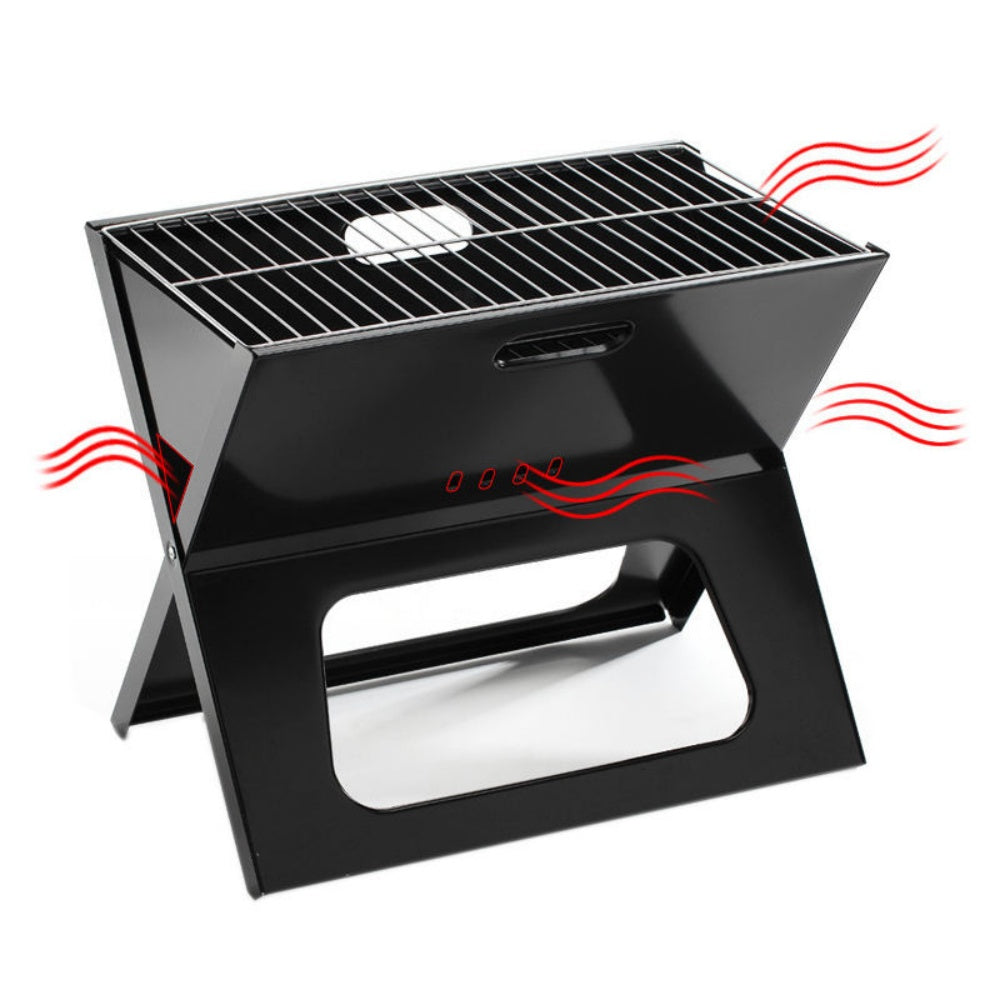 chungfu outdoor  Campfire Folding Grill Station Heat Resistant Charcoal Smoker Griddle Grill with Ash Catcher for Backpacker's BBQ