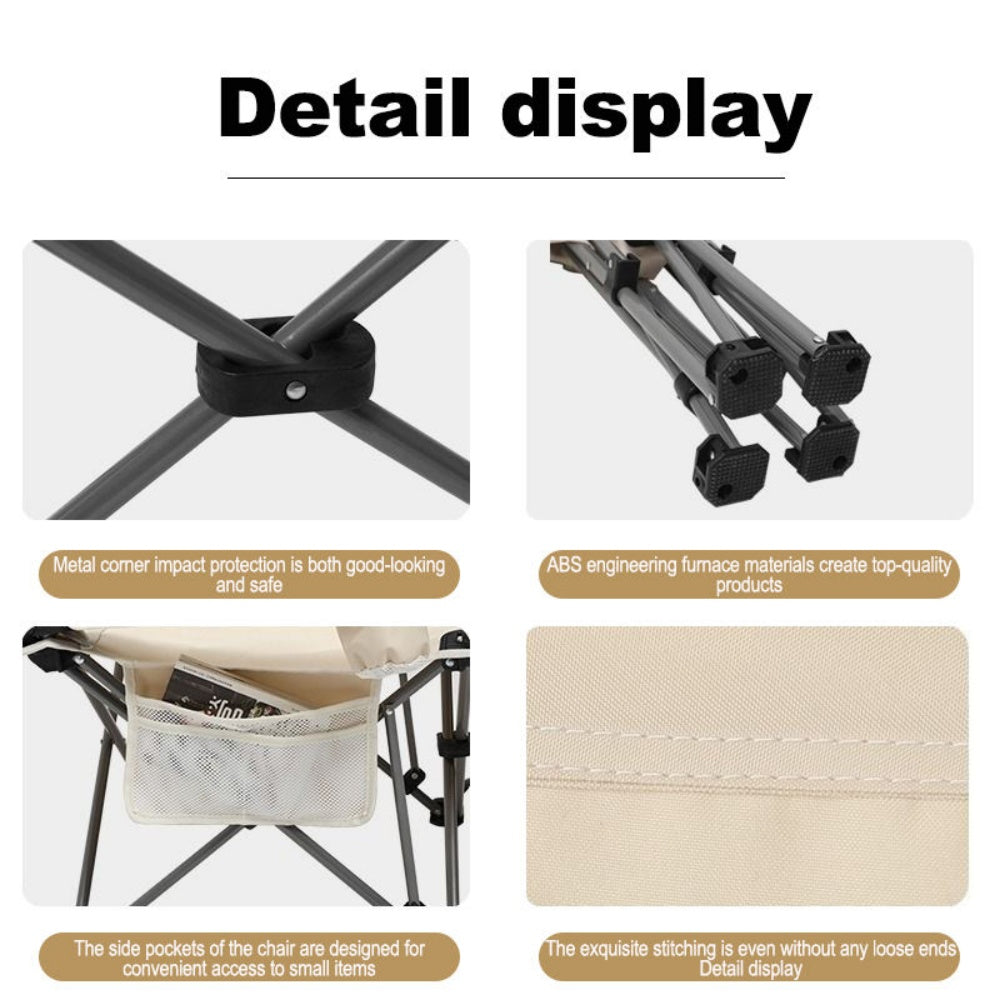 chungfu outdoor Portable steel folding camping chair with 4-level adjustable lightweight beach lounge chair, including a footstool