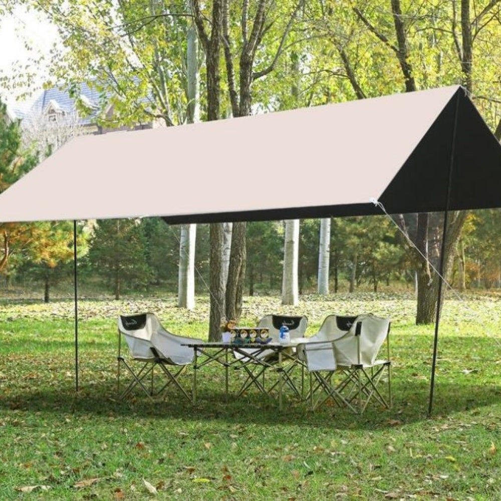 chungfu outdoor Portable Outdoor Oxford Cloth Tarp Tent with Thickened Canopy for Rain & Sun Protection for Camping Picnics Courtyards & Beaches