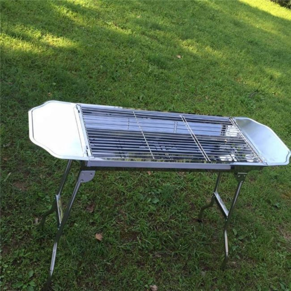 chungfu outdoor Popular Indoor Outdoor Garden Smokeless Charcoal Grill with Smoker Stack Trolley Barbecue