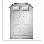 chungfu outdoorExtra Wide 2-Person Adult Double Bed Winter Waterproof Family Camping Lightweight Envelope Sleeping Bags Polyester 2 Pillows