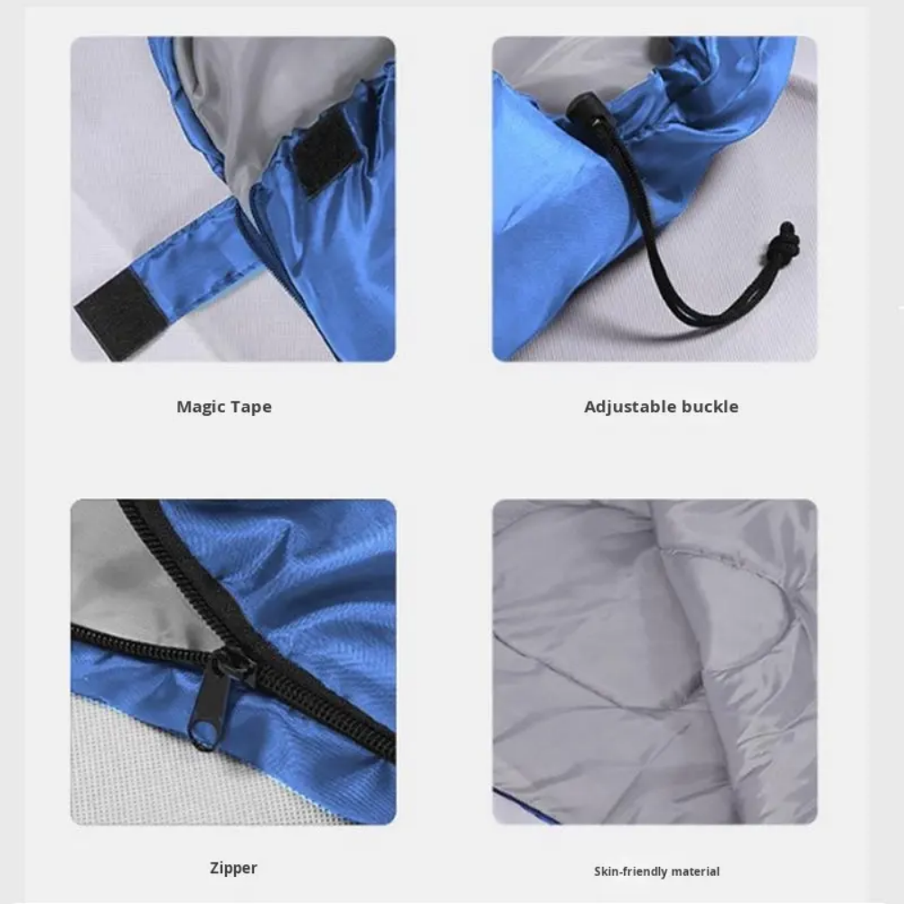 chungfu outdoor Large Adult Winter Outdoor Camping Envelope Waterproof 3-Season Customizable Dirt-Proof Polyester Sleeping Bag for Summer Travel