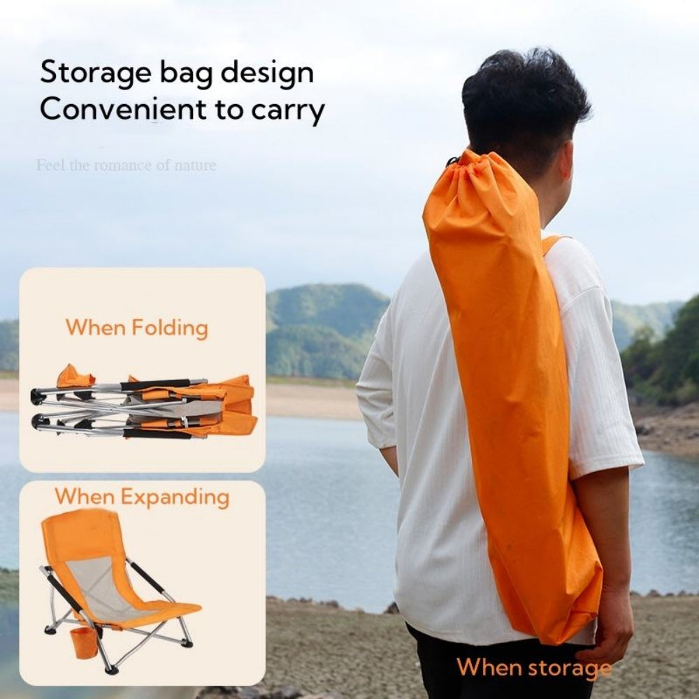 chungfu outdoor Beach Chair With Padded Armrest, Portable Camping Chair With Cup Holder R for Outdoor, Camping,Beach