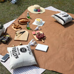 chungfu outdoor Wholesale Oem High Quality Custom Logo Cotton Canvas Waterproof Picnic Travel Mat for Outdoor Extra Large Beach Camping Blanket