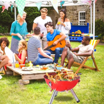 chungfu outdoor Portable Metal Charcoal Barbecue Grill Small Outdoor Soccer Kettle for Barbecues