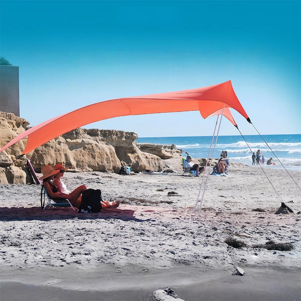 chungfu outdoor Quadrangle Beach Tent Portable Camping UV Protection Beach Leica Canopy Sunscreen Shade Tent