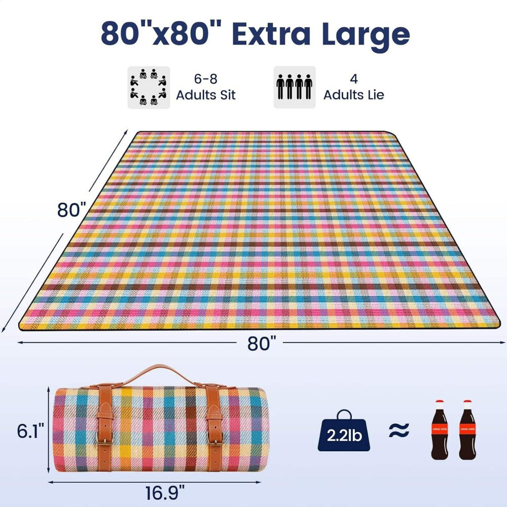 chungfu outdoor Thickened Foldable Picnic Mat Moisture-Proof Beach Blanket for Indoor Camping Park Beach Use-Quality Outdoor Equipment