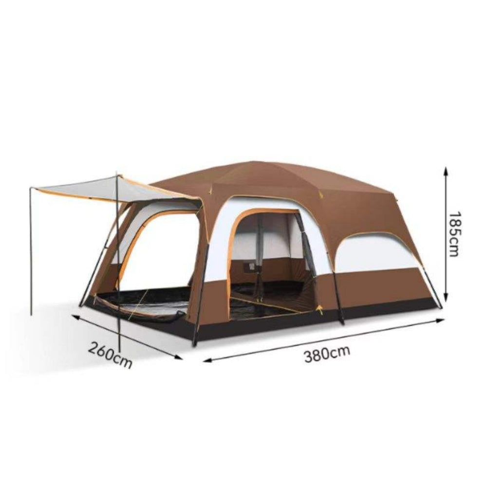chungfu outdoor  Outdoor Two-bedroom and One-living Room Camping Tent 5-8 People Reusable Camping Tent for Waterproof