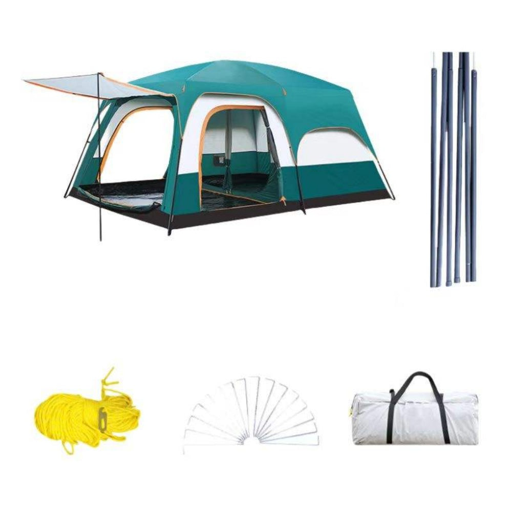 chungfu outdoor  Outdoor Two-bedroom and One-living Room Camping Tent 5-8 People Reusable Camping Tent for Waterproof