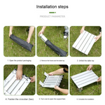 chungfu outdoor Multi-functional outdoor folding table - Portable for camping, beach, picnic and outdoor exploration