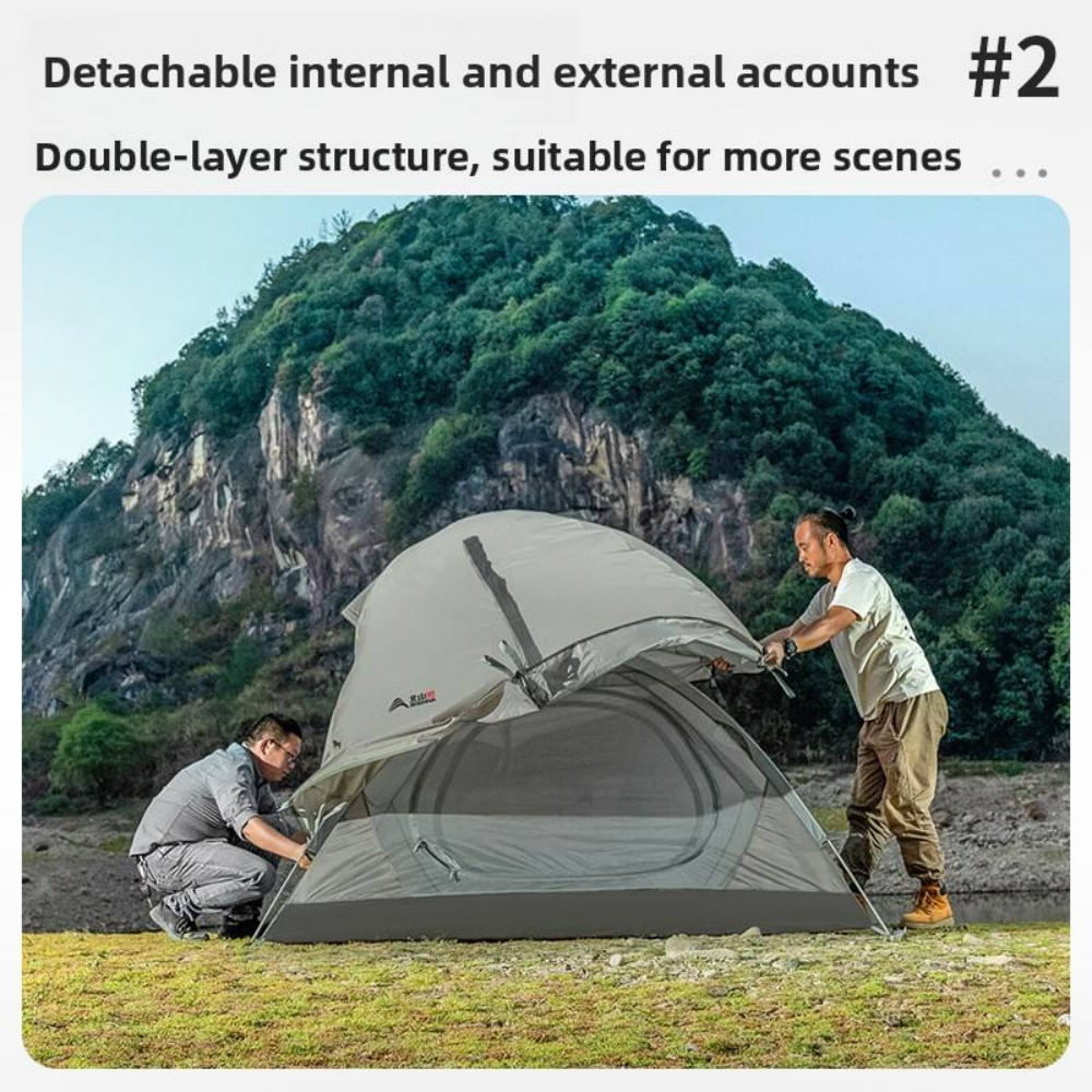chungfu outdoor Professional Ultra-Light Single-Person Hiking Tent Outdoor Rainproof Sunproof Double Camping Style for Mountaineering