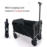 chungfu outdoor Camping Cart Outdoor Folding Hand Push Children's Small Trailer Picnic Mini High Carbon Steel Black