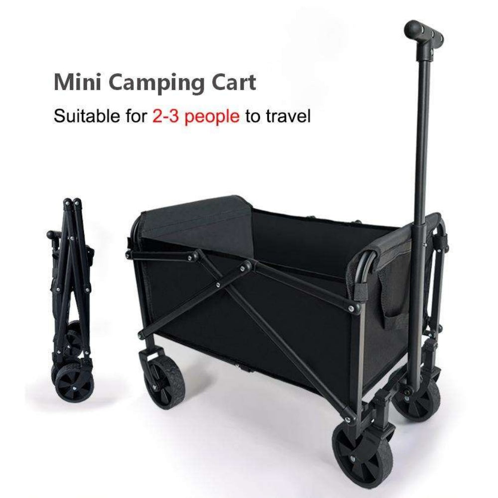 chungfu outdoor Camping Cart Outdoor Folding Hand Push Children's Small Trailer Picnic Mini High Carbon Steel Black