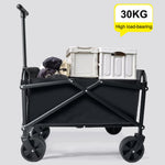 chungfu outdoor Camping Cart Outdoor Folding Hand Push Children's Small Trailer Picnic Mini High Carbon Steel Black