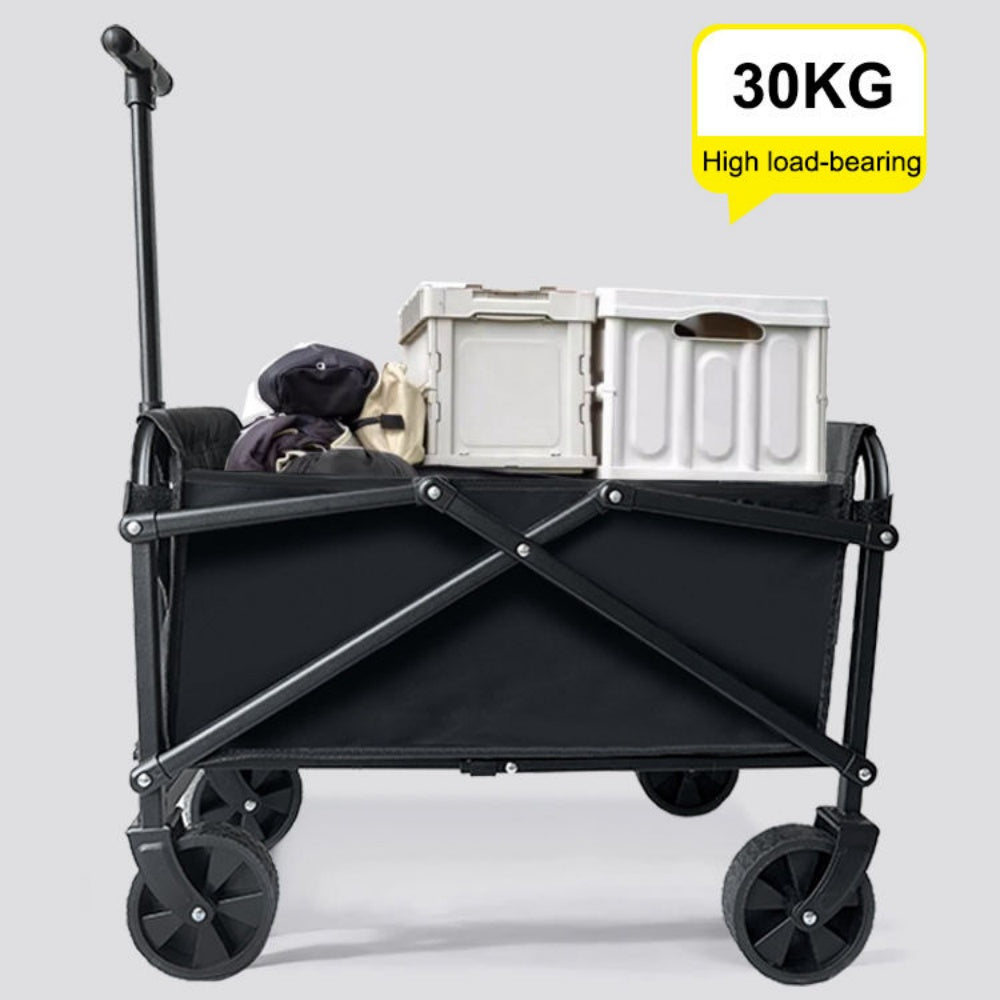 chungfu outdoor Camping Cart Outdoor Folding Hand Push Children's Small Trailer Picnic Mini High Carbon Steel Black