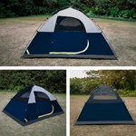 chungfu outdoor Wholesale Double Layer Black Glue Tent for Outdoor Family Camping Hiking Mountaineering Portable Rainproof Sunproof Summer Tent