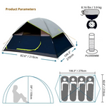 chungfu outdoor Wholesale Double Layer Black Glue Tent for Outdoor Family Camping Hiking Mountaineering Portable Rainproof Sunproof Summer Tent