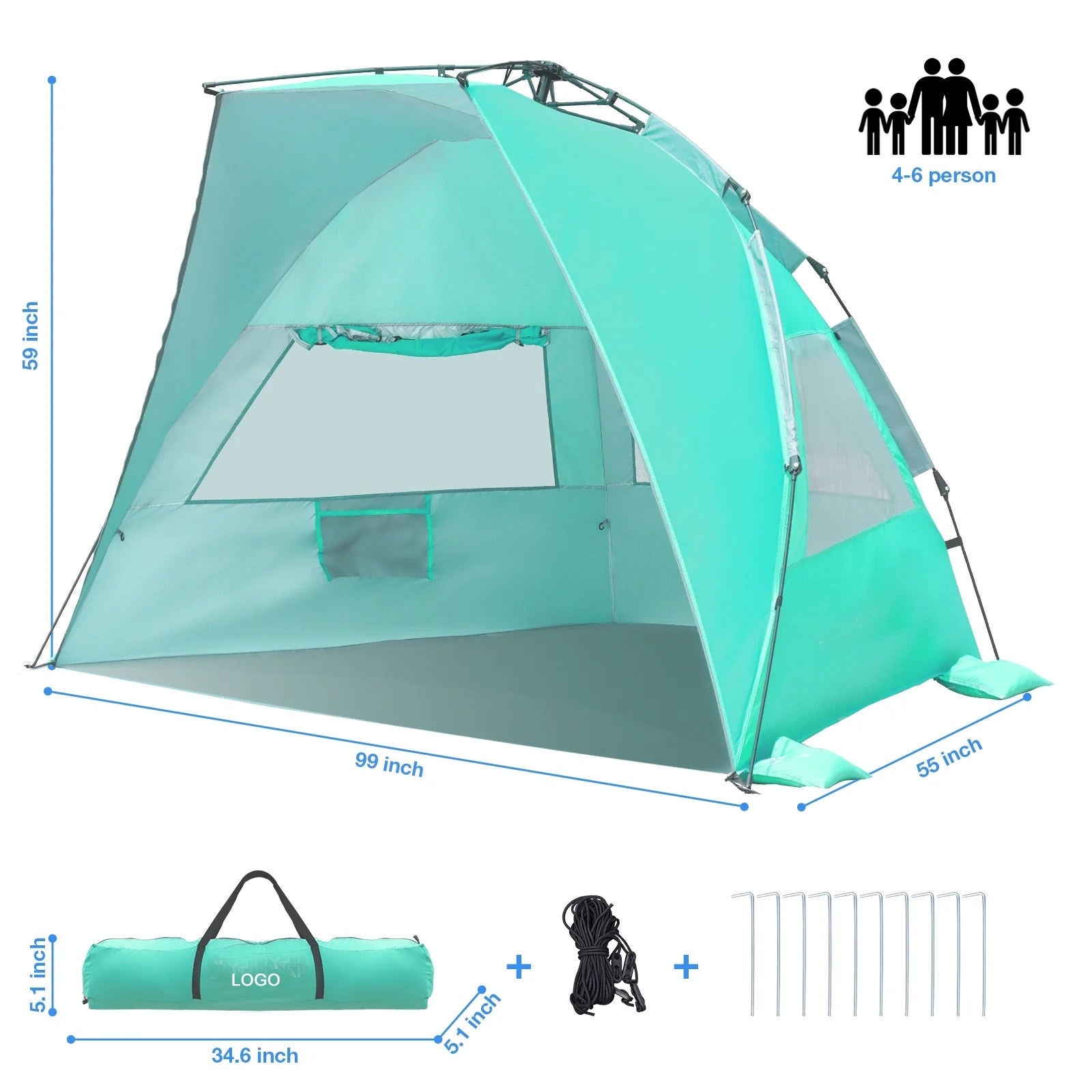 chungfu outdoor  Waterproof Beach Tent engineered for coastal adventures and sun-soaked retreats.
