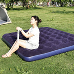 chungfu outdoor Blue Classic Flocked Single Person Folding Mattress for Indoor and Outdoor Use