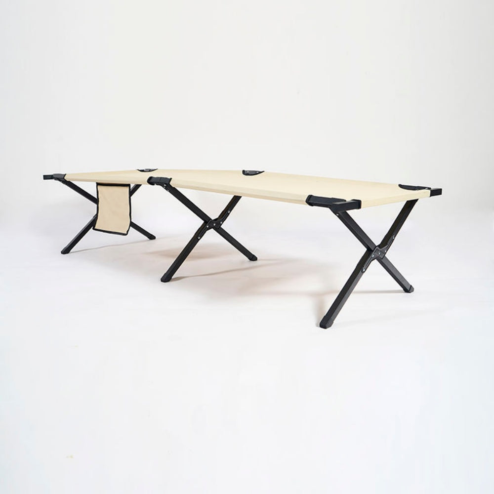 chungfu outdoor Outdoor aluminum folding luxury adult bed 600D camping hiking double-layer fabric