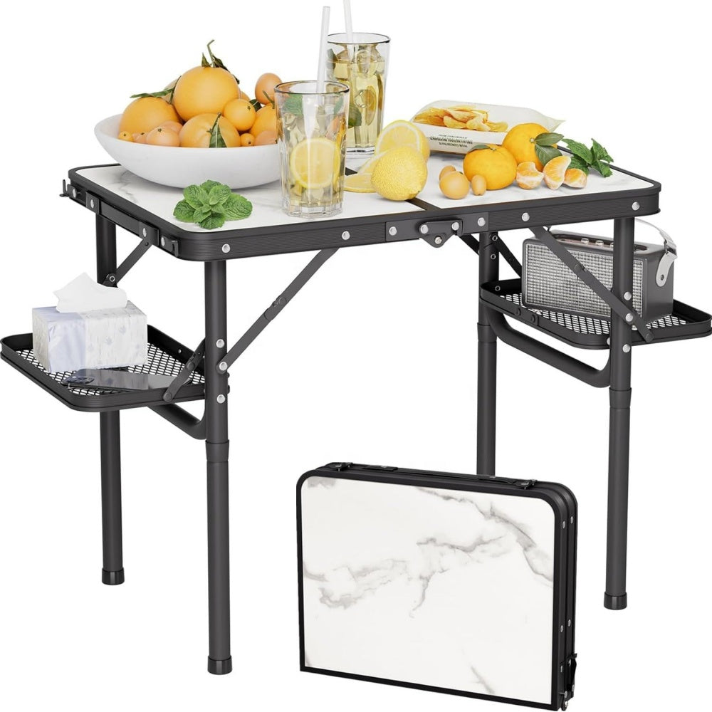 chungfu outdoor Compact outdoor folding table, sturdy aluminum camping table, with snap-on design, suitable for camping