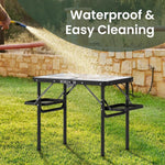 chungfu outdoor Compact outdoor folding table, sturdy aluminum camping table, with snap-on design, suitable for camping