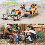 chungfu outdoor Compact outdoor folding table, sturdy aluminum camping table, with snap-on design, suitable for camping
