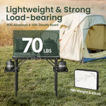 chungfu outdoor Compact outdoor folding table, sturdy aluminum camping table, with snap-on design, suitable for camping