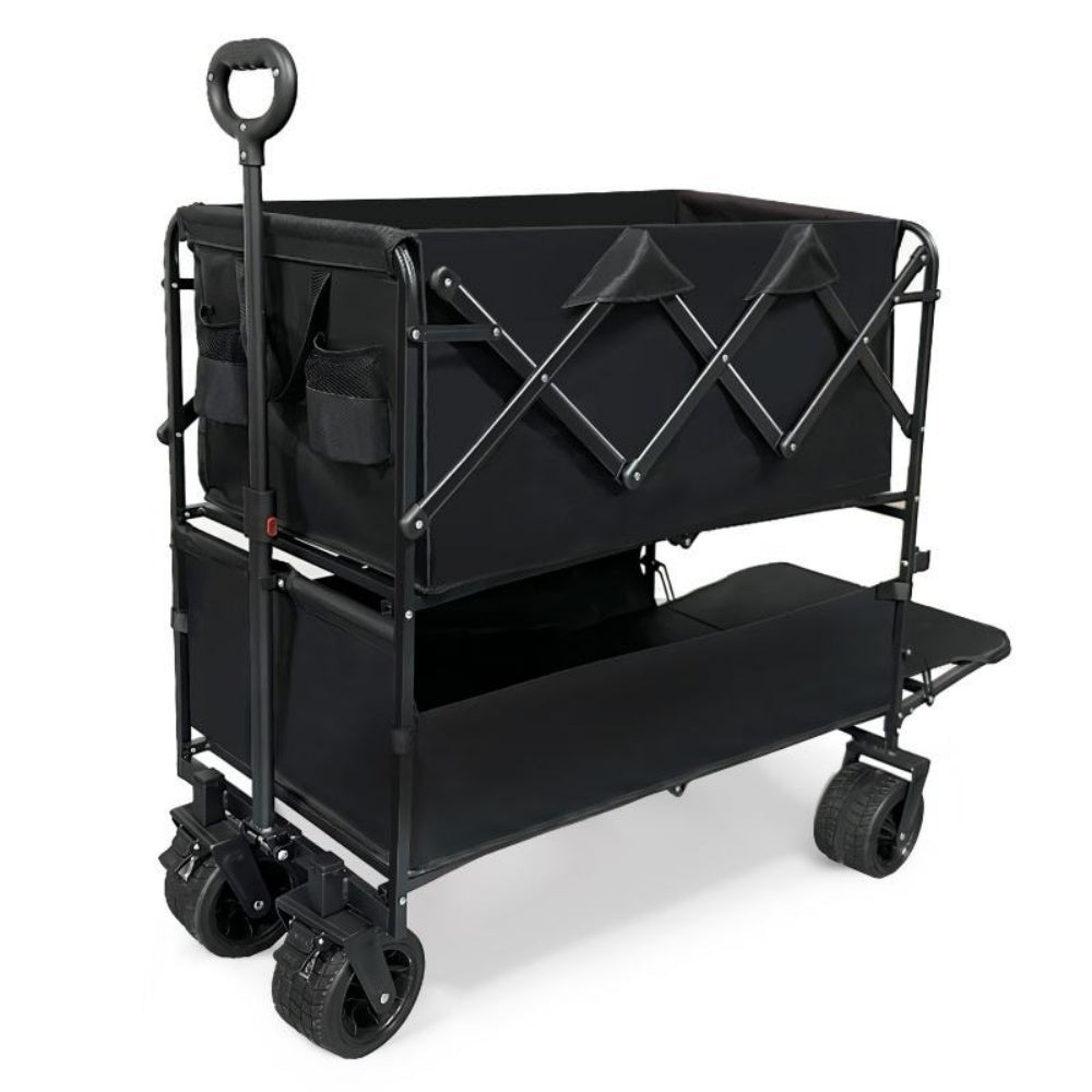 chungfu outdoor Large Capacity Double-Layer Design Outdoor Camping Trolley Hand-Pushed Campsite Equipment