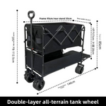 chungfu outdoor Large Capacity Double-Layer Design Outdoor Camping Trolley Hand-Pushed Campsite Equipment