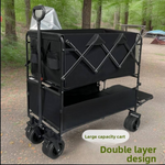 chungfu outdoor Large Capacity Double-Layer Design Outdoor Camping Trolley Hand-Pushed Campsite Equipment